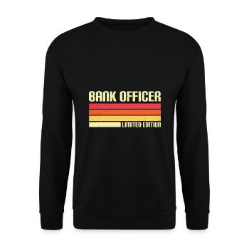 Bank Officer Limited Edition Banker Bank Clerk Fin - Unisex Pullover - Schwarz - Vorne - Alina (178cm) & Michal (187cm)