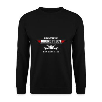 Commercial Drone Pilot FAA Certified Drone Pilot D - Unisex Sweatshirt - black - Front - Alina (178cm) & Michal (187cm)