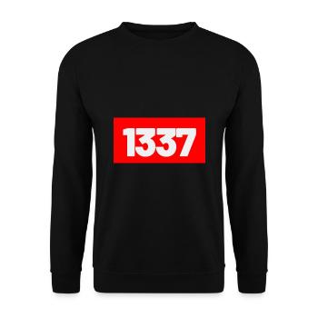 1337 - Unisex Sweatshirt - black - Front - Alina (178cm) & Michal (187cm)