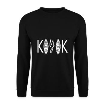 Retro Graphic Kayaking Kayak Canoe Rowing Rower Pa - Unisex Pullover - Schwarz - Vorne - Alina (178cm) & Michal (187cm)