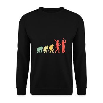 Evolution Axe Throwing Target Hatchet Thrower - Sweat-shirt Unisexe - noir - Devant - Alina (178cm) & Michal (187cm)