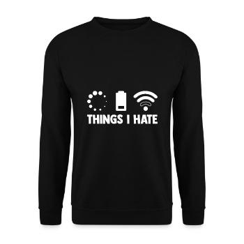 Things I Hate Programmer Coder Coding Developer So - Unisex Pullover - Schwarz - Vorne - Alina (178cm) & Michal (187cm)