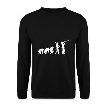 Posaunist Posaunist Evolution Marching Band - Unisex Pullover - Schwarz - Vorne - Alina (178cm) & Michal (187cm)