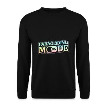 Paragliding Mode On Parachute Paraglider Skydiving - Unisex Pullover - Schwarz - Vorne - Alina (178cm) & Michal (187cm)