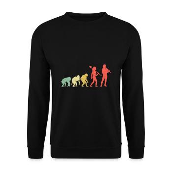 Evolution Recorder Player Musique d’instrument de musique - Sweat-shirt Unisexe - noir - Devant - Alina (178cm) & Michal (187cm)