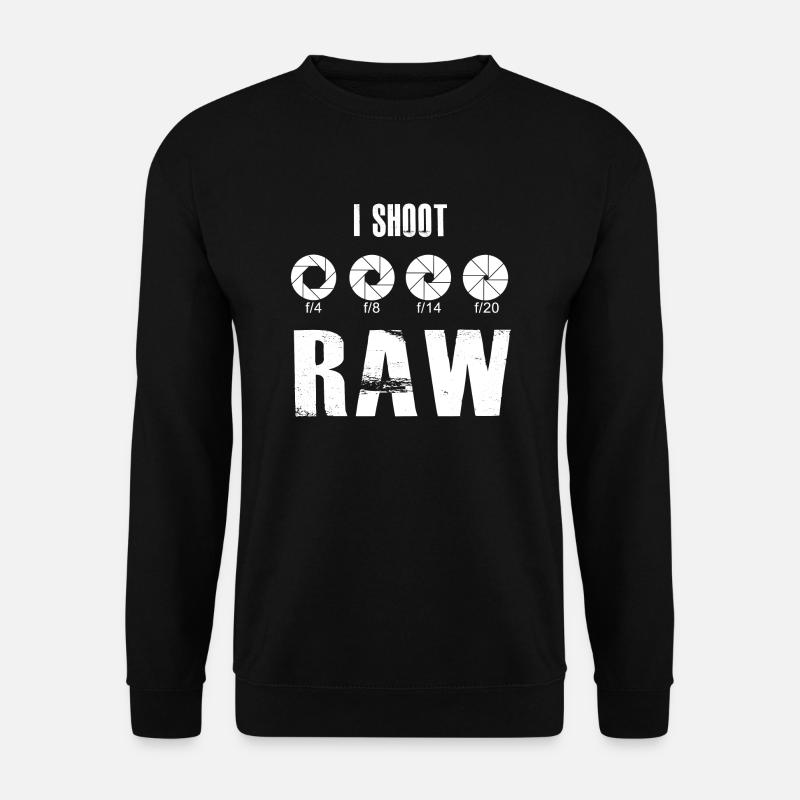 I Shoot RAW - Unisex Pullover - Schwarz