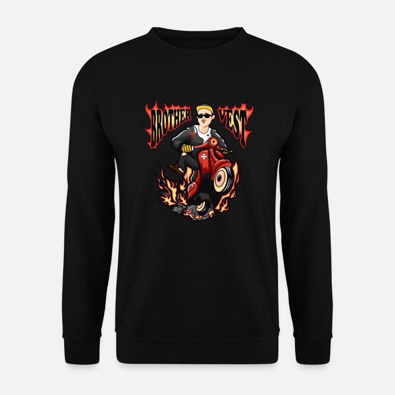 Moped Mofafahrer - Unisex Pullover - Schwarz