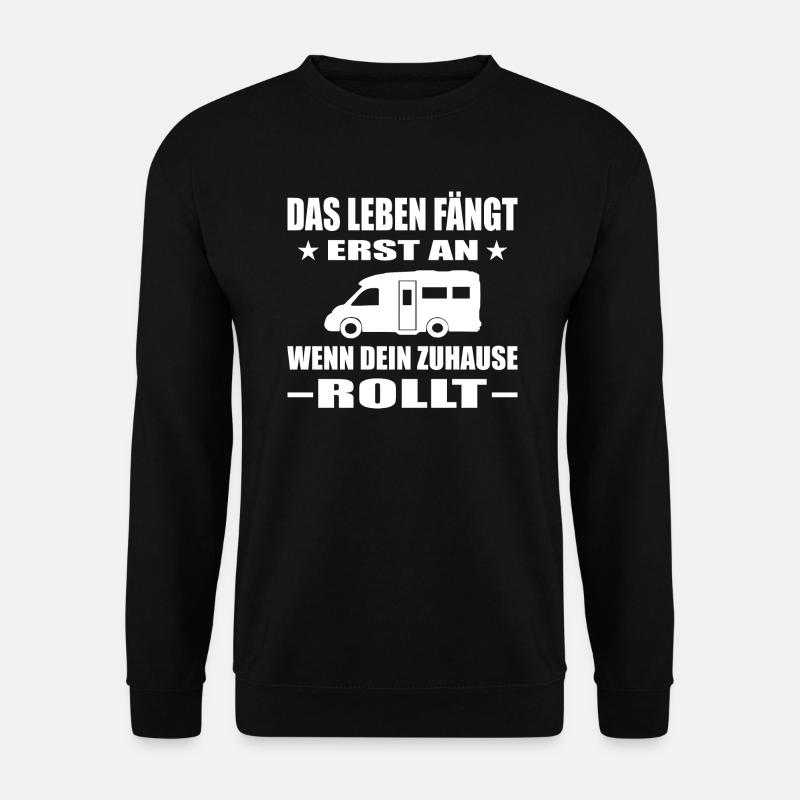 Camping - Unisex Pullover - Schwarz