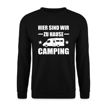Camping - Unisex Pullover - Schwarz - Vorne - Alina (178cm) & Michal (187cm)