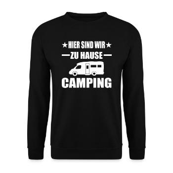 Camping - Unisex Pullover - Schwarz - Vorne - Alina (178cm) & Michal (187cm)