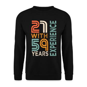 Geschenk zum 80-jährigen Jubiläum 80 Jahre - Unisex Pullover - Schwarz - Vorne - Alina (178cm) & Michal (187cm)