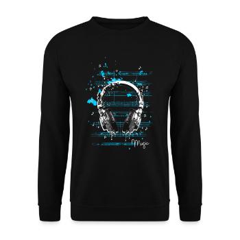 Casque musical - Sweat-shirt Unisexe - noir - Devant - Alina (178cm) & Michal (187cm)
