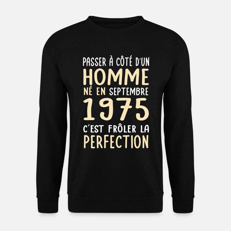 50. Geburtstag - geboren im September 1975 - Unisex Pullover - Schwarz