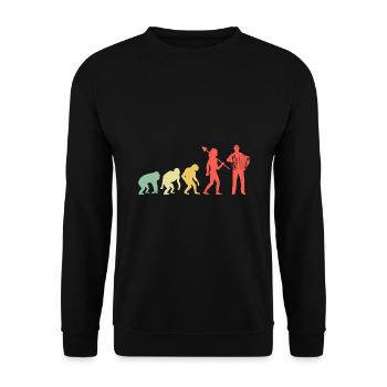 Evolution Accordion Instrument Accordionist Musici - Unisex Sweatshirt - black - Front - Alina (178cm) & Michal (187cm)