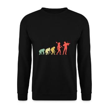Evolution Violon Instrument Violoniste Viole de gambe - Sweat-shirt Unisexe - noir - Devant - Alina (178cm) & Michal (187cm)