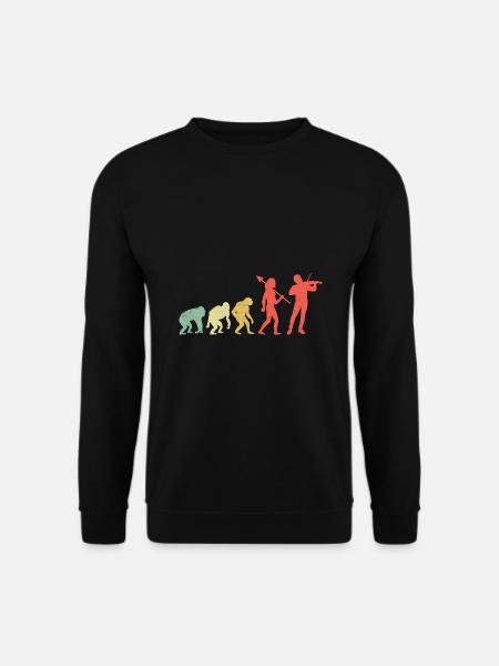 Evolution Violon Instrument Violoniste Viole de gambe - Sweat-shirt Unisexe - noir