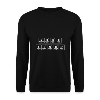 Periodisches System der Elemente Musiklehrer Klasse M - Unisex Pullover - Schwarz - Vorne - Alina (178cm) & Michal (187cm)