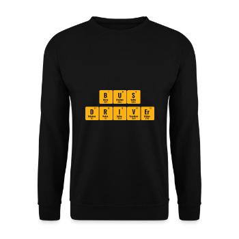 Periodensystem der Elemente Schulbusfahrer - Unisex Pullover - Schwarz - Vorne - Alina (178cm) & Michal (187cm)