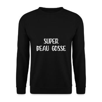 super beau gosse - Sweat-shirt Unisexe - noir - Devant - Alina (178cm) & Michal (187cm)