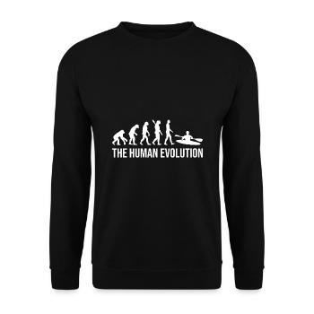 Evolution Graphic Kayaking Canoe Rowing Rower Padd - Unisex Pullover - Schwarz - Vorne - Alina (178cm) & Michal (187cm)