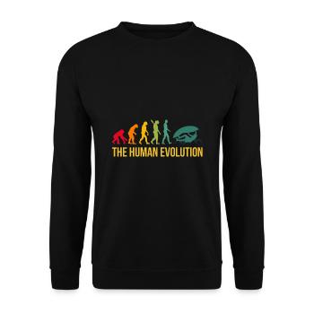 Evolution Graphic Climbing Climber Bouldering Boul - Unisex Pullover - Schwarz - Vorne - Alina (178cm) & Michal (187cm)