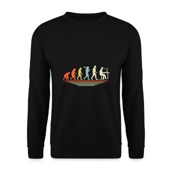 Coffee Coding Evolution Codeur Développeur Nerd Coffe - Sweat-shirt Unisexe - noir - Devant - Alina (178cm) & Michal (187cm)