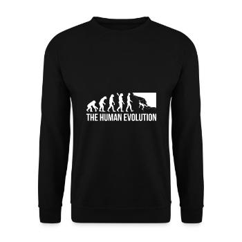 Evolution Graphic Climbing Climber Bouldering Boul - Unisex Pullover - Schwarz - Vorne - Alina (178cm) & Michal (187cm)