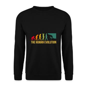 Evolution Graphic Climbing Climber Bouldering Boul - Unisex Pullover - Schwarz - Vorne - Alina (178cm) & Michal (187cm)