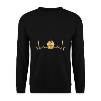 Evolution Backen Gebäck Bäcker Brot Backen Kuchen Backen - Unisex Pullover - Schwarz - Vorne - Alina (178cm) & Michal (187cm)