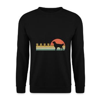 Rétro Vintage Golden Retriever GR Chien Golden Retri - Sweat-shirt Unisexe - noir - Devant - Alina (178cm) & Michal (187cm)