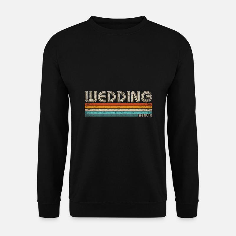 Wedding Berlin Hauptstadt Bezirk Kiez Retro 80er - Unisex Pullover - Schwarz
