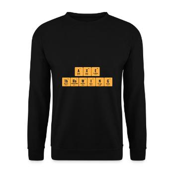 Hache Lancer Périodique Tableau Des Éléments Hachette - Sweat-shirt Unisexe - noir - Devant - Alina (178cm) & Michal (187cm)