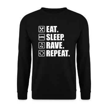 Rave - Unisex Pullover - Schwarz - Vorne - Alina (178cm) & Michal (187cm)