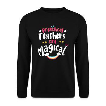 Preschool Teachers Are Magical - Preschool - Unisex Sweatshirt - black - Front - Alina (178cm) & Michal (187cm)