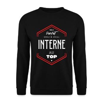 Interne parfait et au top - Sweat-shirt Unisexe - noir - Devant - Alina (178cm) & Michal (187cm)