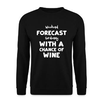 Weekend Forecast Gardening With... - Unisex Sweatshirt - black - Front - Alina (178cm) & Michal (187cm)