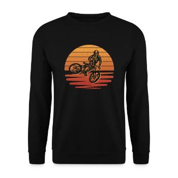 Mountain Bike Bike Cyclist Mountain Bike - Unisex Sweatshirt - black - Front - Alina (178cm) & Michal (187cm)