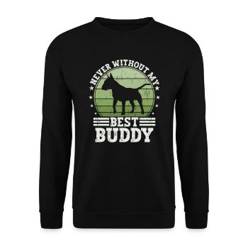 Never without my Bull Terrier - Unisex Sweatshirt - black - Front - Alina (178cm) & Michal (187cm)