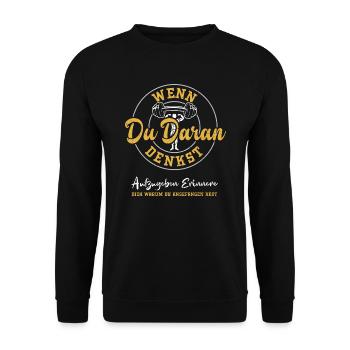 Wenn Du Daran Denkst Aufzugeben... - Unisex Pullover - Schwarz - Vorne - Alina (178cm) & Michal (187cm)