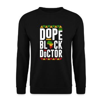 Black Doctor, Black History Month - Unisex Sweatshirt - black - Front - Alina (178cm) & Michal (187cm)