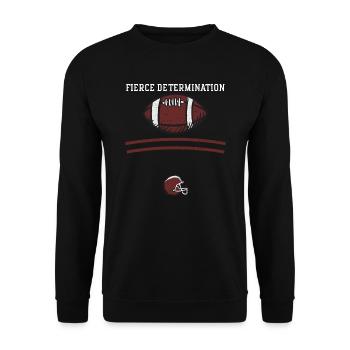 Fierce determination - Football - Unisex Sweatshirt - black - Front - Alina (178cm) & Michal (187cm)