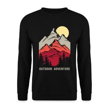 Randonnée Trekking Aventure Randonnée en plein air Trail Montagnes - Sweat-shirt Unisexe - noir - Devant - Alina (178cm) & Michal (187cm)