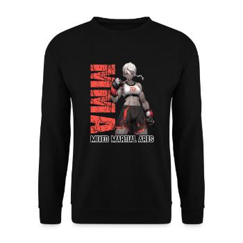 MMA Fighter 3 – Chemise d’anime - Sweat-shirt Unisexe - noir - Devant - Alina (178cm) & Michal (187cm)