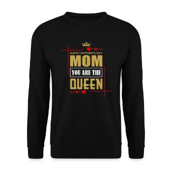 Happy Mothers Day - Unisex Sweatshirt - black - Front - Alina (178cm) & Michal (187cm)
