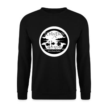 Schwerin-where the swans... - Unisex Sweatshirt - black - Front - Alina (178cm) & Michal (187cm)