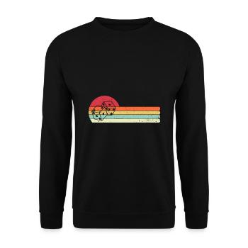 Retro Graphic Board Games Card Games Dice Game Nig - Unisex Pullover - Schwarz - Vorne - Alina (178cm) & Michal (187cm)