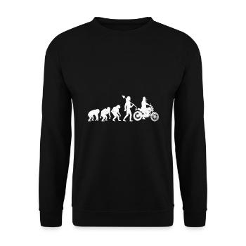 Evolution Moto Motard Mom Moto Motorc - Sweat-shirt Unisexe - noir - Devant - Alina (178cm) & Michal (187cm)
