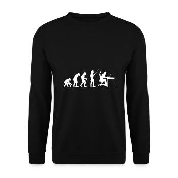 Evolution Of Man Coding Software Developer Program - Unisex Pullover - Schwarz - Vorne - Alina (178cm) & Michal (187cm)
