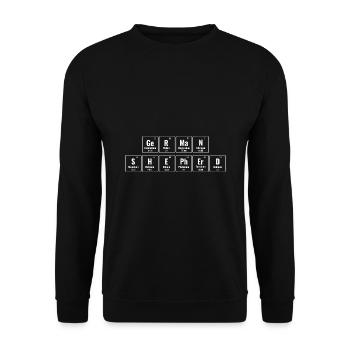 German Shepherd Periodical Table GSD Dog Lover - Unisex Sweatshirt - black - Front - Alina (178cm) & Michal (187cm)