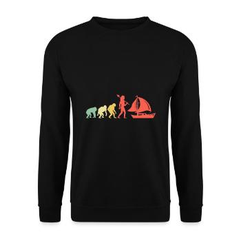Evolution Boating Paddle Boat - Unisex Sweatshirt - black - Front - Alina (178cm) & Michal (187cm)